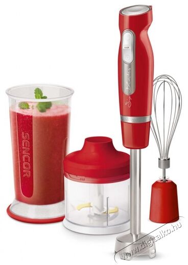 Sencor SHB 4464RD-EUE3 Botmixer szett Konyhai term&eacute;kek - Konyhai kisg&eacute;p (elők&eacute;sz&iacute;t&eacute;s / feldolgoz&aacute;s) - Botmixer - 364599
