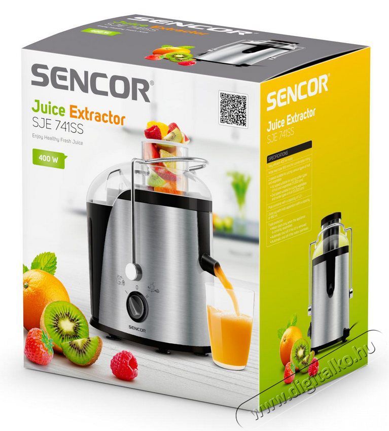 Sencor SJE 741SS gy&uuml;m&ouml;lcscentrifuga Konyhai term&eacute;kek - Konyhai kisg&eacute;p (elők&eacute;sz&iacute;t&eacute;s / feldolgoz&aacute;s) - Gy&uuml;m&ouml;lcs centrifuga / pr&eacute;s - 297396