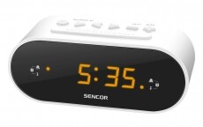 Sencor SRC 1100 W rádiós ébresztőóra - fehér Háztartás / Otthon / Kültér - Óra - Ébresztőóra - 314051
