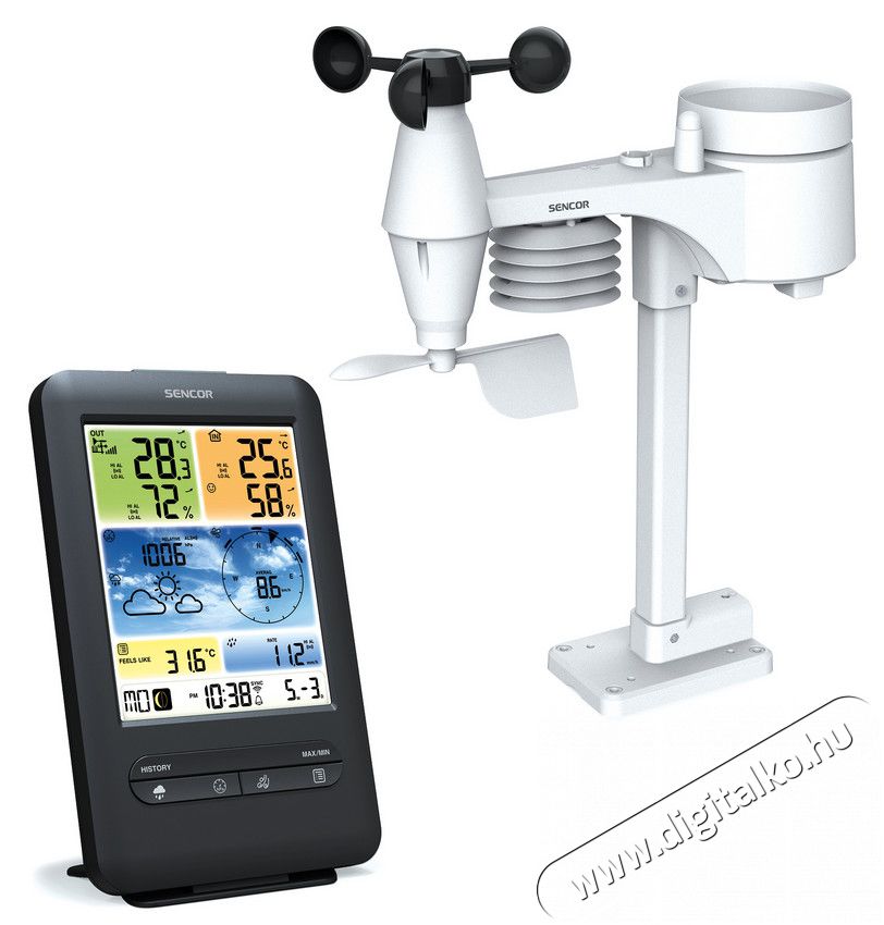 Sencor SWS 9898 WIFI időj&aacute;r&aacute;s &aacute;llom&aacute;s H&aacute;ztart&aacute;s / Otthon / K&uuml;lt&eacute;r - Lak&aacute;sfelszerel&eacute;s - Időj&aacute;r&aacute;s &aacute;llom&aacute;s - 366821