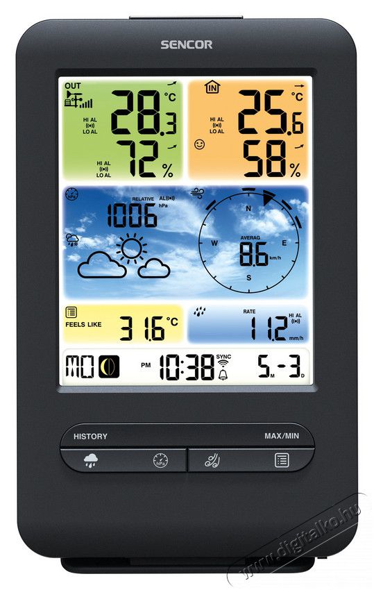 Sencor SWS 9898 WIFI időj&aacute;r&aacute;s &aacute;llom&aacute;s H&aacute;ztart&aacute;s / Otthon / K&uuml;lt&eacute;r - Lak&aacute;sfelszerel&eacute;s - Időj&aacute;r&aacute;s &aacute;llom&aacute;s - 366821