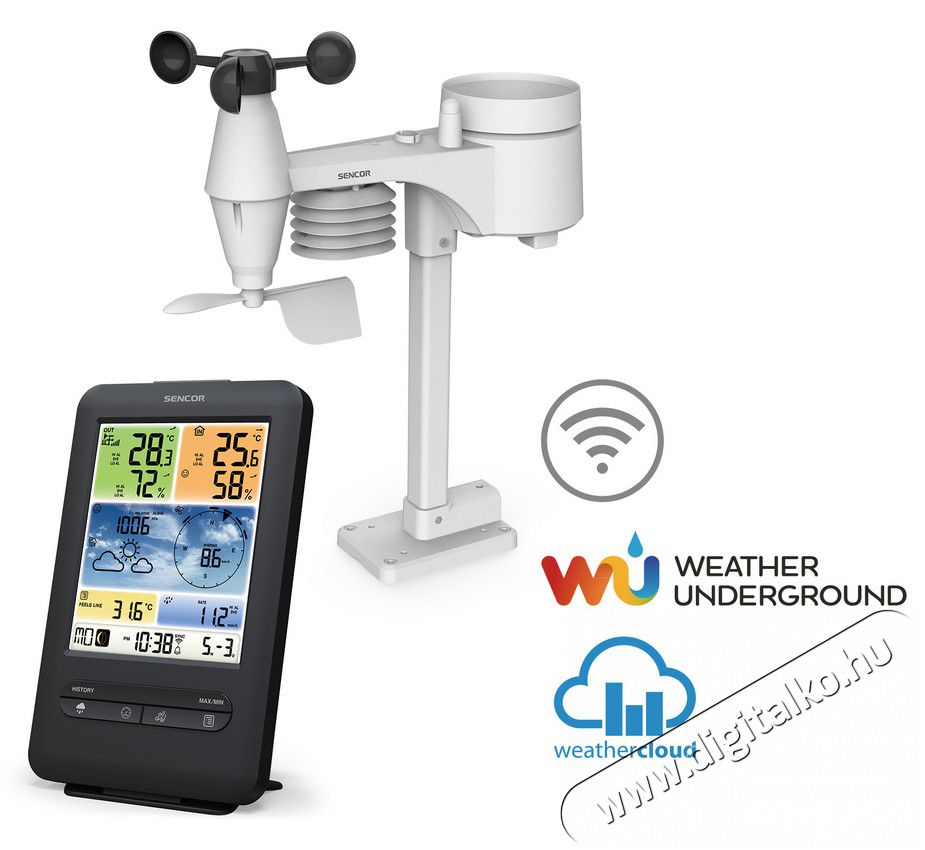 Sencor SWS 9898 WIFI időj&aacute;r&aacute;s &aacute;llom&aacute;s H&aacute;ztart&aacute;s / Otthon / K&uuml;lt&eacute;r - Lak&aacute;sfelszerel&eacute;s - Időj&aacute;r&aacute;s &aacute;llom&aacute;s - 366821