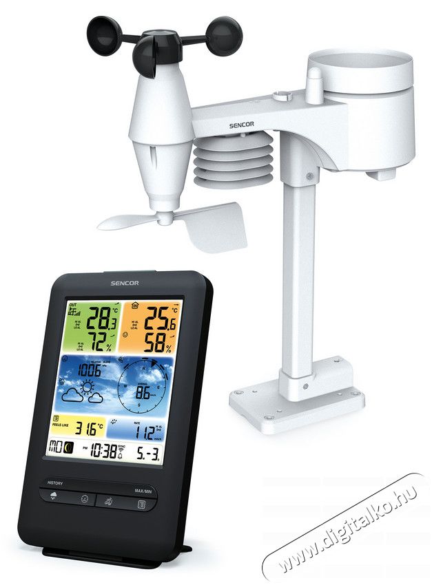 Sencor SWS 9898 WIFI időj&aacute;r&aacute;s &aacute;llom&aacute;s H&aacute;ztart&aacute;s / Otthon / K&uuml;lt&eacute;r - Lak&aacute;sfelszerel&eacute;s - Időj&aacute;r&aacute;s &aacute;llom&aacute;s - 366821