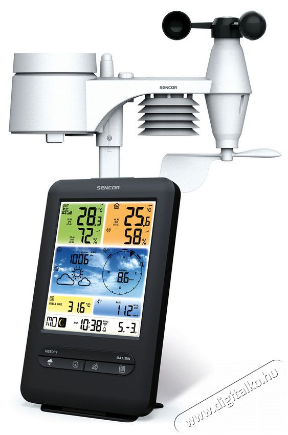 Sencor SWS 9898 WIFI időj&aacute;r&aacute;s &aacute;llom&aacute;s H&aacute;ztart&aacute;s / Otthon / K&uuml;lt&eacute;r - Lak&aacute;sfelszerel&eacute;s - Időj&aacute;r&aacute;s &aacute;llom&aacute;s - 366821