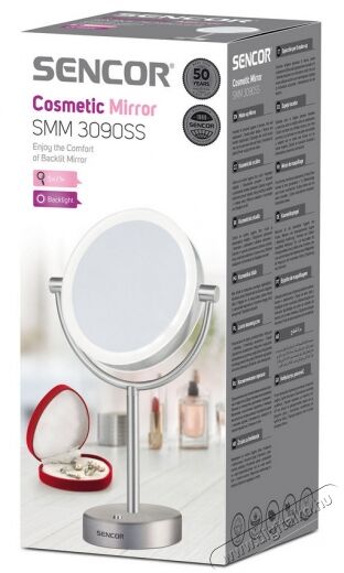 Sencor SMM 3090SS ledes kozmetikai t&uuml;k&ouml;r Sz&eacute;ps&eacute;g&aacute;pol&aacute;s / Eg&eacute;szs&eacute;g - T&uuml;k&ouml;r - 361492