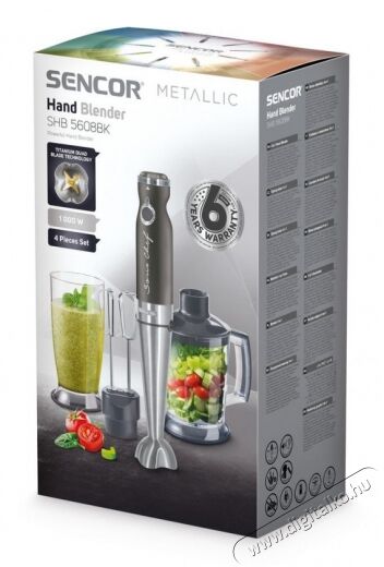 Sencor SHB 5608BK Botmixer szett 4 in 1 Konyhai term&eacute;kek - Konyhai kisg&eacute;p (elők&eacute;sz&iacute;t&eacute;s / feldolgoz&aacute;s) - Botmixer - 346022