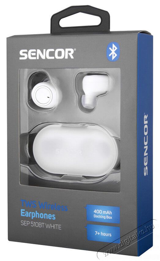 Sencor SEP 510BT WH TWS f&uuml;lhallgat&oacute; - feh&eacute;r Audio-Video / Hifi / Multim&eacute;dia - F&uuml;l &eacute;s Fejhallgat&oacute;k - F&uuml;lhallgat&oacute; mikrofonnal / headset - 372189