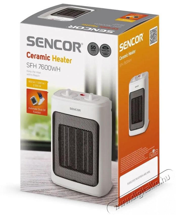 Sencor SFH 7600WH ker&aacute;mia hősug&aacute;rz&oacute; H&aacute;ztart&aacute;s / Otthon / K&uuml;lt&eacute;r - Fűt&eacute;s - Fűtőventil&aacute;toros hősug&aacute;rz&oacute; - 376731