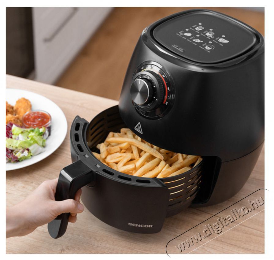 Sencor SFR 3130BK forr&oacute;levegős fritőz Konyhai term&eacute;kek - Konyhai kisg&eacute;p (s&uuml;t&eacute;s / főz&eacute;s / hűt&eacute;s / &eacute;telk&eacute;sz&iacute;t&eacute;s) - L&eacute;gkever&eacute;ses főzőg&eacute;p / elektromos kukta / multifunkci&oacute;s s&uuml;tő - 376734