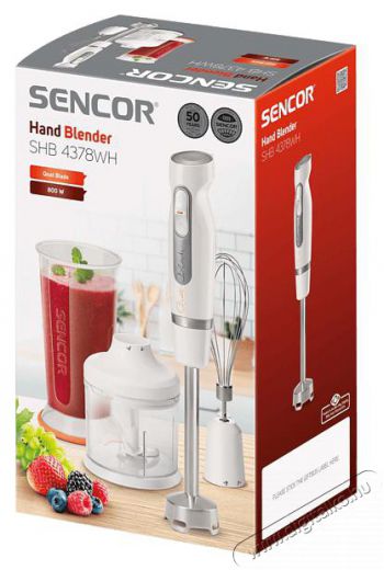 Sencor SHB 4378WH botmixer - feh&eacute;r Konyhai term&eacute;kek - Konyhai kisg&eacute;p (elők&eacute;sz&iacute;t&eacute;s / feldolgoz&aacute;s) - Botmixer - 376740