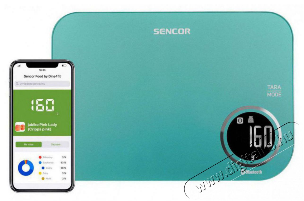 Sencor SKS 7071GR Smart konyhai m&eacute;rleg - T&uuml;rkiz Konyhai term&eacute;kek - Konyhai m&eacute;rleg - 400701