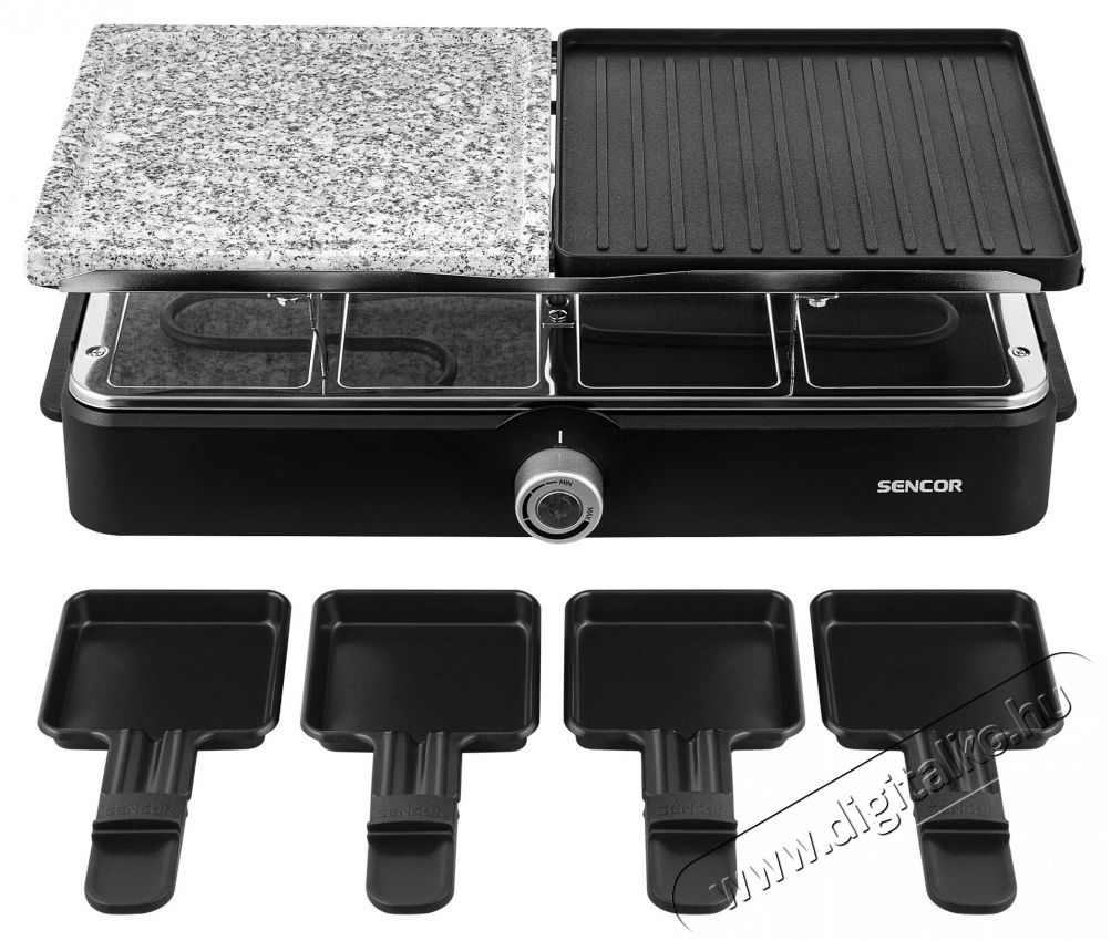 Sencor SBG 0260BK Raclette grill Konyhai term&eacute;kek - Konyhai kisg&eacute;p (s&uuml;t&eacute;s / főz&eacute;s / hűt&eacute;s / &eacute;telk&eacute;sz&iacute;t&eacute;s) - Kontakt grill s&uuml;tő / s&uuml;tőlap - 400624