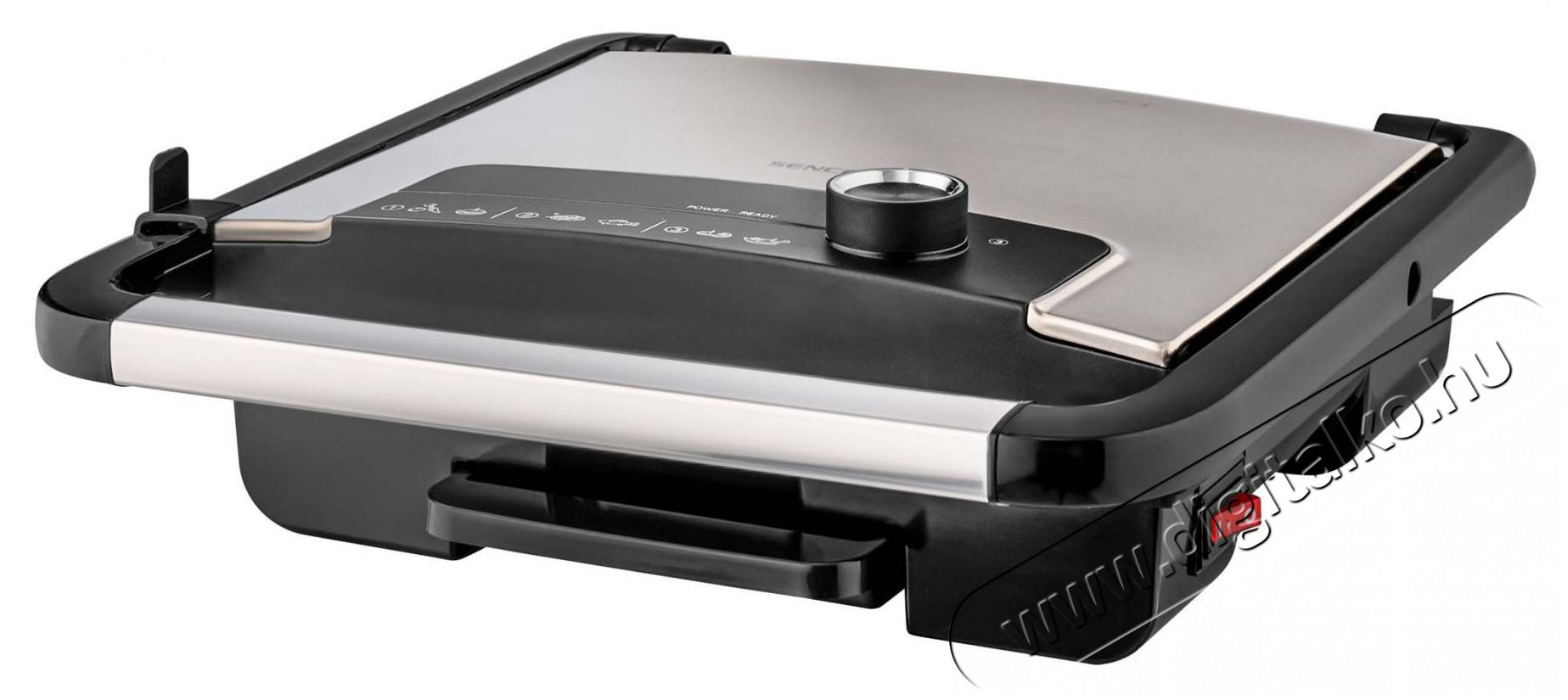 Sencor SBG 3710SS Kontakt grills&uuml;tő - Fekete-Ez&uuml;st Konyhai term&eacute;kek - Konyhai kisg&eacute;p (s&uuml;t&eacute;s / főz&eacute;s / hűt&eacute;s / &eacute;telk&eacute;sz&iacute;t&eacute;s) - Kontakt grill s&uuml;tő / s&uuml;tőlap - 400626