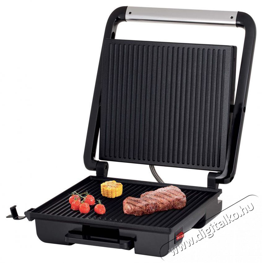 Sencor SBG 3710SS Kontakt grills&uuml;tő - Fekete-Ez&uuml;st Konyhai term&eacute;kek - Konyhai kisg&eacute;p (s&uuml;t&eacute;s / főz&eacute;s / hűt&eacute;s / &eacute;telk&eacute;sz&iacute;t&eacute;s) - Kontakt grill s&uuml;tő / s&uuml;tőlap - 400626