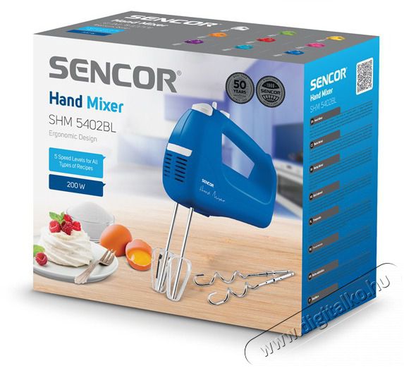 Sencor SHM 5402BL K&eacute;zi mixer - k&eacute;k Konyhai term&eacute;kek - Konyhai kisg&eacute;p (elők&eacute;sz&iacute;t&eacute;s / feldolgoz&aacute;s) - K&eacute;zi mixer - 463163