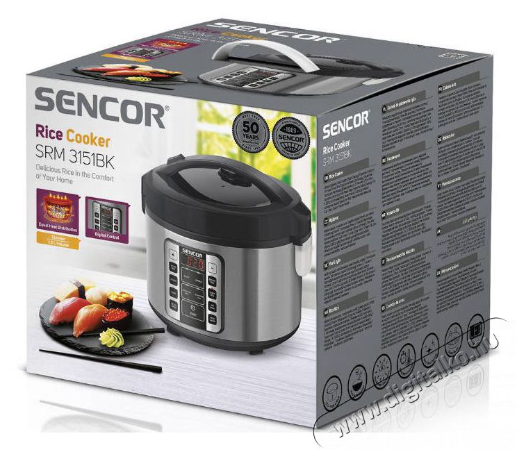 Sencor SRM 3151BK Rizsfőző Konyhai term&eacute;kek - Konyhai kisg&eacute;p (s&uuml;t&eacute;s / főz&eacute;s / hűt&eacute;s / &eacute;telk&eacute;sz&iacute;t&eacute;s) - Rizsfőző - 475648