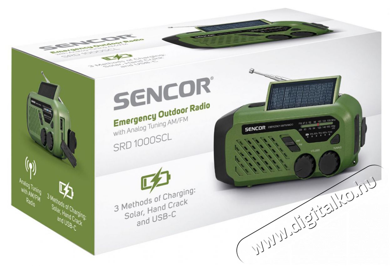 Sencor SRD 1000SCL GR Kemping r&aacute;di&oacute; Audio-Video / Hifi / Multim&eacute;dia - R&aacute;di&oacute; / &oacute;r&aacute;s r&aacute;di&oacute; - Hordozhat&oacute;, zseb-, t&aacute;ska r&aacute;di&oacute; - 493613