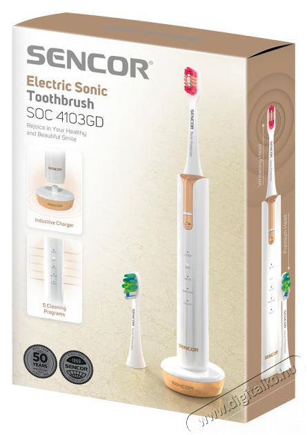 Sencor SOC 4103GD Elektromos fogkefe Sz&eacute;ps&eacute;g&aacute;pol&aacute;s / Eg&eacute;szs&eacute;g - Sz&aacute;j / fog &aacute;pol&aacute;s - Elektromos fogkefe - 493699