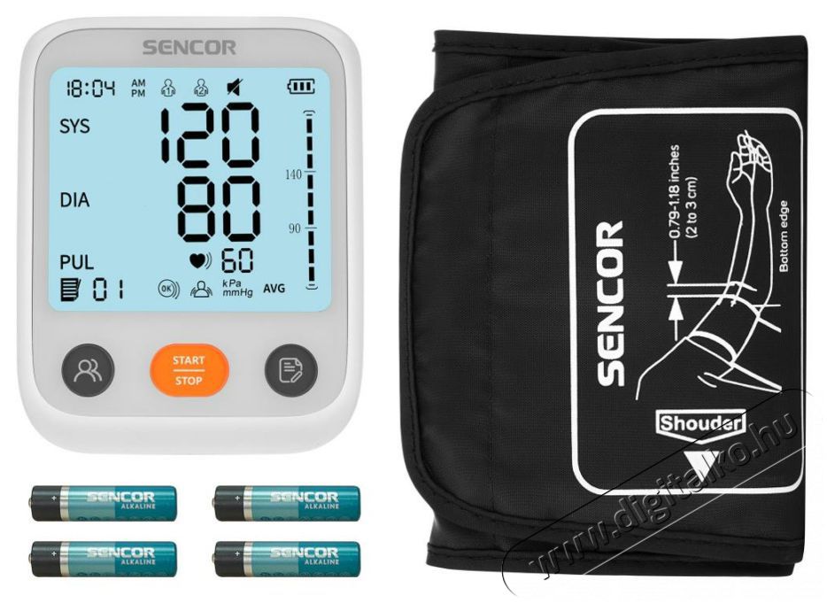 Sencor SBP 1150WH V&eacute;rnyom&aacute;sm&eacute;rő Sz&eacute;ps&eacute;g&aacute;pol&aacute;s / Eg&eacute;szs&eacute;g - V&eacute;rnyom&aacute;sm&eacute;rő - Felkaros v&eacute;rnyom&aacute;sm&eacute;rő - 493598