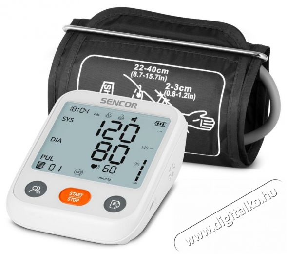 Sencor SBP 1150WH V&eacute;rnyom&aacute;sm&eacute;rő Sz&eacute;ps&eacute;g&aacute;pol&aacute;s / Eg&eacute;szs&eacute;g - V&eacute;rnyom&aacute;sm&eacute;rő - Felkaros v&eacute;rnyom&aacute;sm&eacute;rő - 493598