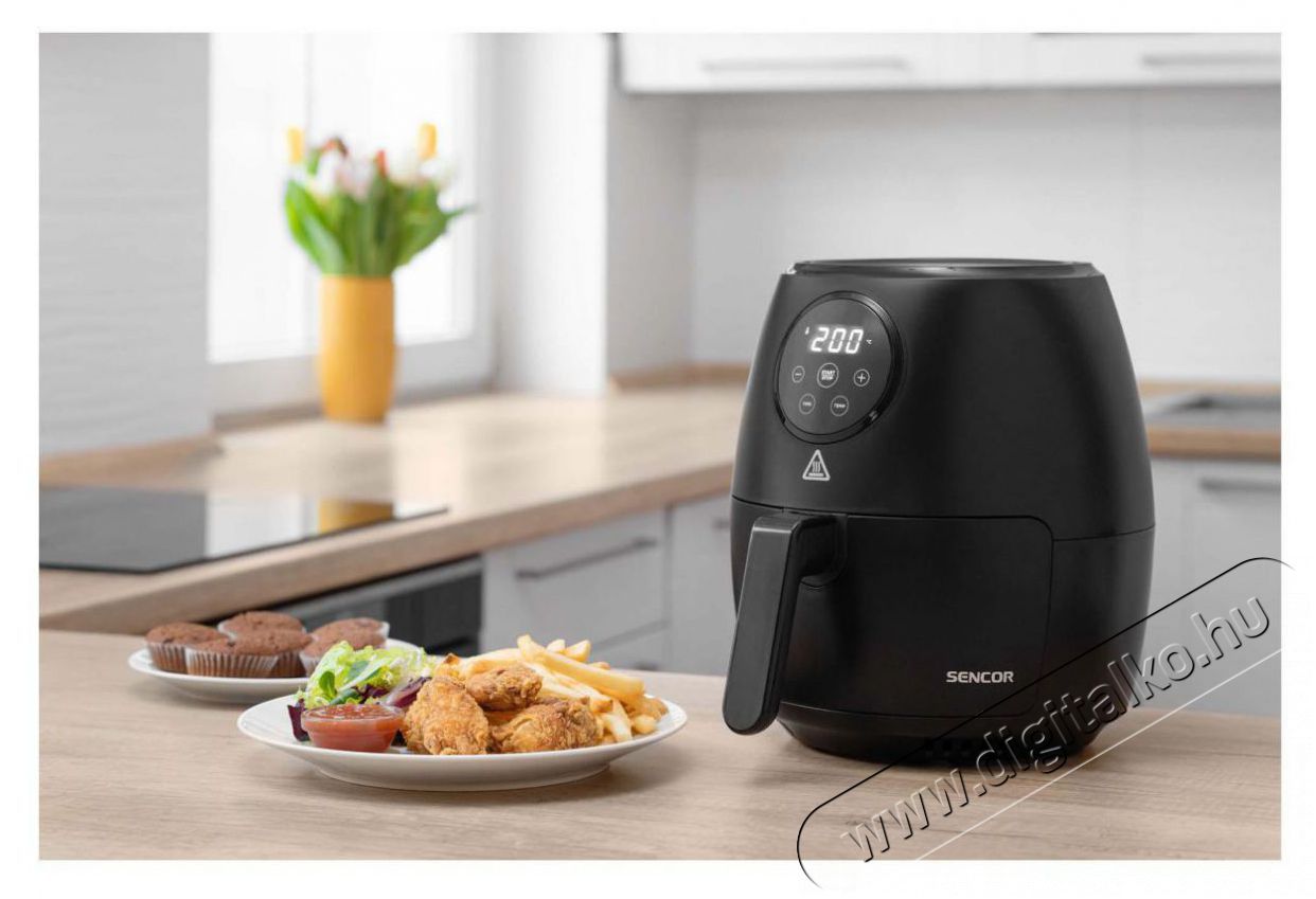 Sencor SFR 5030BK forr&oacute;levegős fritőz Konyhai term&eacute;kek - Konyhai kisg&eacute;p (s&uuml;t&eacute;s / főz&eacute;s / hűt&eacute;s / &eacute;telk&eacute;sz&iacute;t&eacute;s) - L&eacute;gkever&eacute;ses főzőg&eacute;p / elektromos kukta / multifunkci&oacute;s s&uuml;tő - 376735