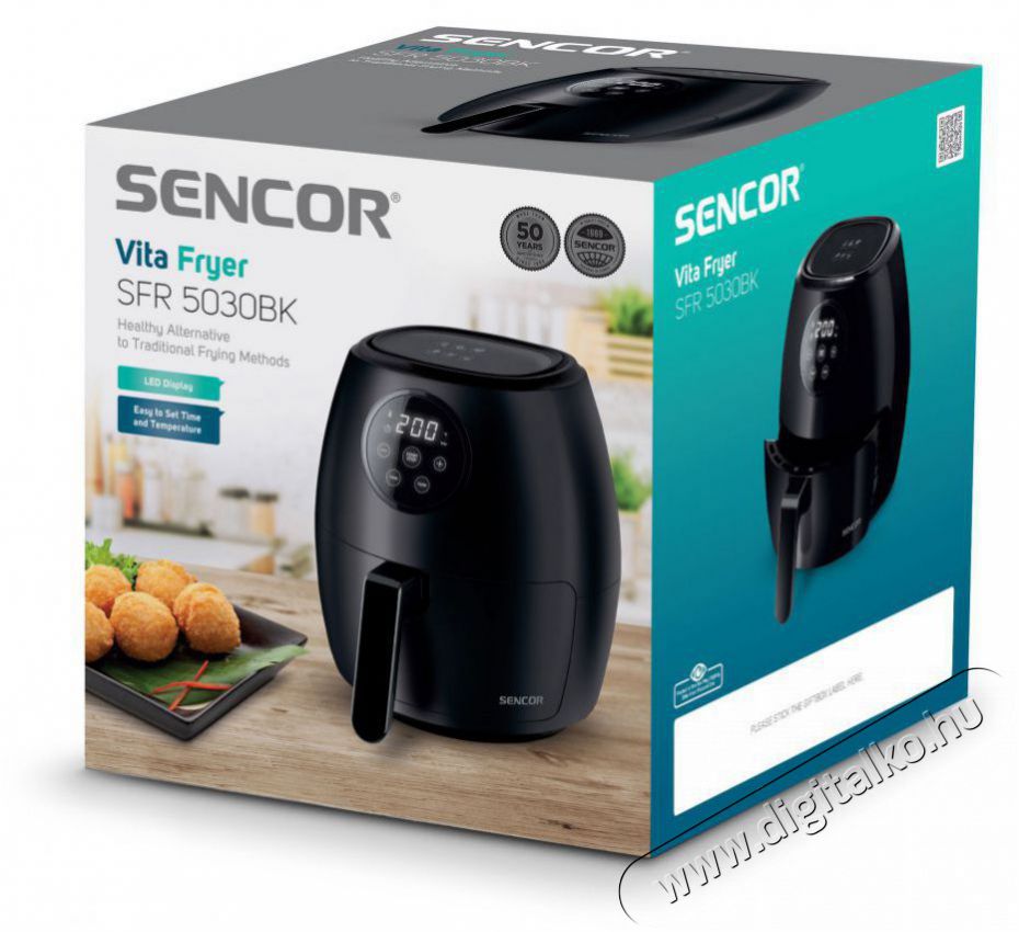 Sencor SFR 5030BK forr&oacute;levegős fritőz Konyhai term&eacute;kek - Konyhai kisg&eacute;p (s&uuml;t&eacute;s / főz&eacute;s / hűt&eacute;s / &eacute;telk&eacute;sz&iacute;t&eacute;s) - L&eacute;gkever&eacute;ses főzőg&eacute;p / elektromos kukta / multifunkci&oacute;s s&uuml;tő - 376735