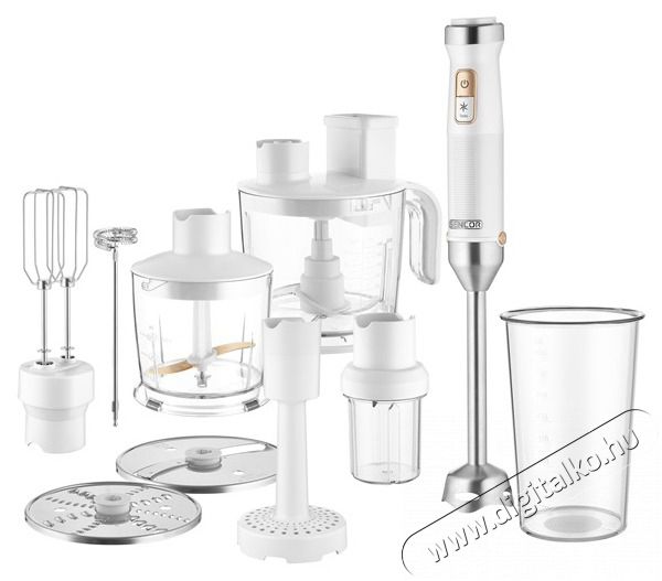 Sencor SHB 6551WH 10in1 feh&eacute;r botmixer Konyhai term&eacute;kek - Konyhai kisg&eacute;p (elők&eacute;sz&iacute;t&eacute;s / feldolgoz&aacute;s) - Botmixer - 502425