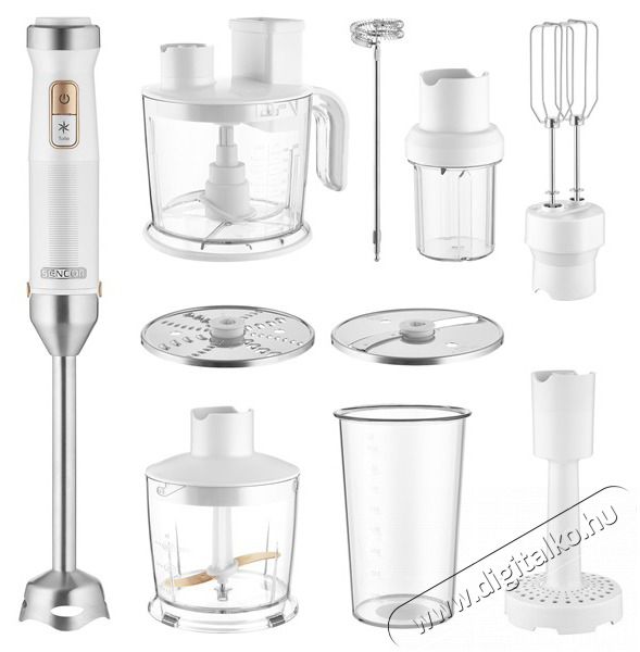 Sencor SHB 6551WH 10in1 feh&eacute;r botmixer Konyhai term&eacute;kek - Konyhai kisg&eacute;p (elők&eacute;sz&iacute;t&eacute;s / feldolgoz&aacute;s) - Botmixer - 502425