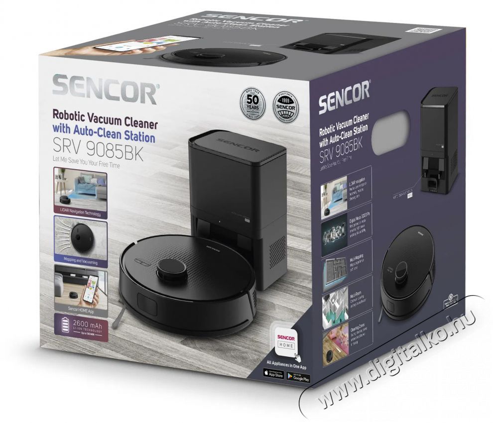 Sencor SRV 9085BK H&aacute;ztart&aacute;s / Otthon / K&uuml;lt&eacute;r - Porsz&iacute;v&oacute; / takar&iacute;t&oacute;g&eacute;p - Robotporsz&iacute;v&oacute; - 503637