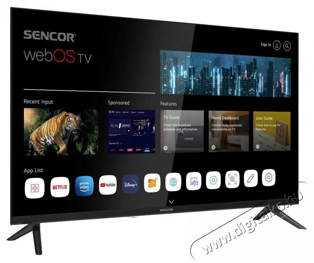 Sencor 32  SLE 32S803B Telev&iacute;zi&oacute;k - LED telev&iacute;zi&oacute; - 720p HD Ready felbont&aacute;s&uacute; - 506050