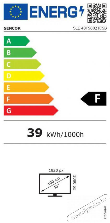Sencor 40  SLE 40FS802TCS Telev&iacute;zi&oacute;k - LCD telev&iacute;zi&oacute; - 506053