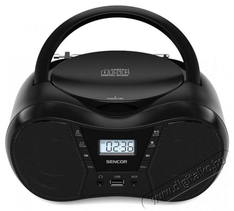 Sencor SPT 2300 BK BOOMBOX Audio-Video / Hifi / Multim&eacute;dia - Hordozhat&oacute; CD / DVD / Multim&eacute;dia k&eacute;sz&uuml;l&eacute;k - Hordozhat&oacute; CD / Multim&eacute;dia r&aacute;di&oacute;magn&oacute; / Boombox - 509093