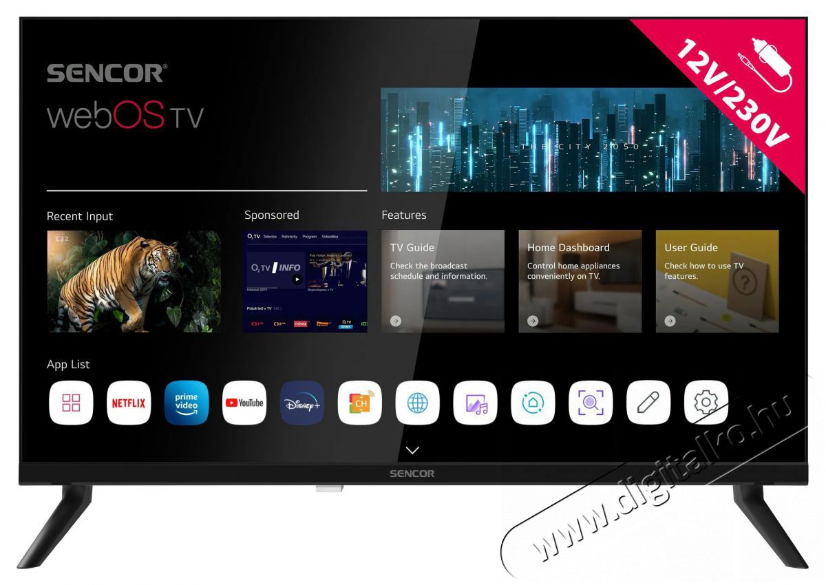 Sencor SLE 24S830MB Telev&iacute;zi&oacute;k - LED telev&iacute;zi&oacute; - 720p HD Ready felbont&aacute;s&uacute; - 512311