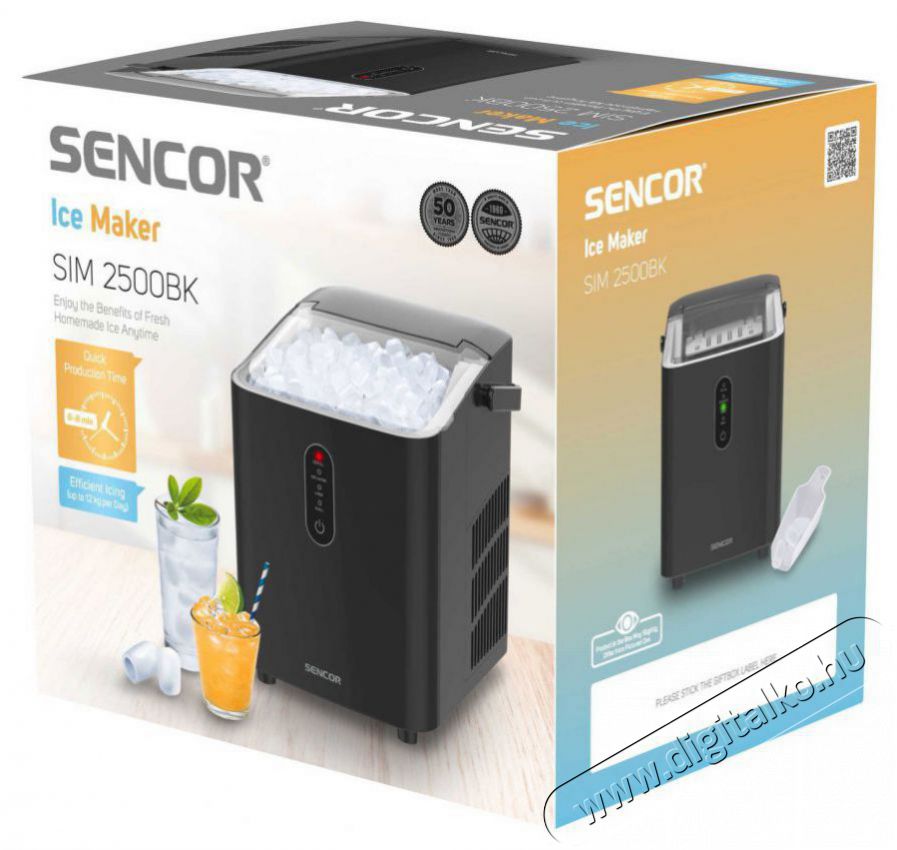 Sencor SIM 2500BK j&eacute;gk&eacute;sz&iacute;tő Konyhai term&eacute;kek - Konyhai kisg&eacute;p (s&uuml;t&eacute;s / főz&eacute;s / hűt&eacute;s / &eacute;telk&eacute;sz&iacute;t&eacute;s) - J&eacute;gkocka k&eacute;sz&iacute;tő g&eacute;p - 525952
