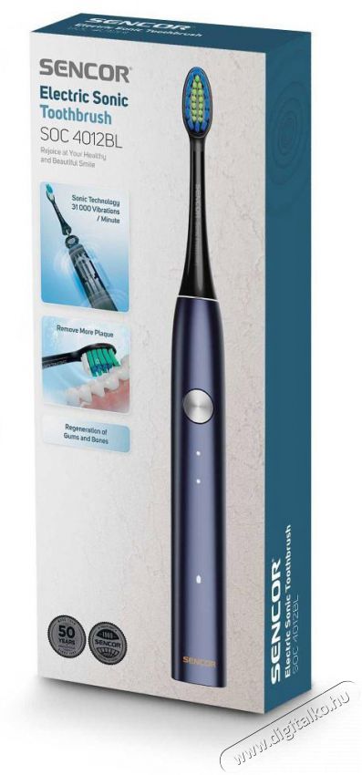 Sencor SOC 4012BL Elektromos fogkefe Sz&eacute;ps&eacute;g&aacute;pol&aacute;s / Eg&eacute;szs&eacute;g - Sz&aacute;j / fog &aacute;pol&aacute;s - Elektromos fogkefe - 525944