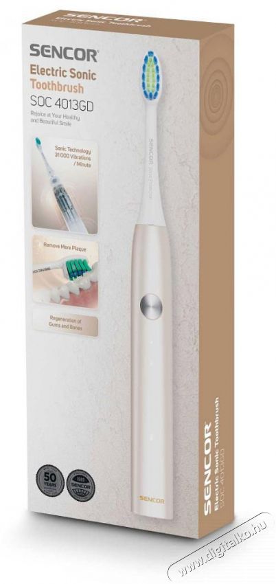 Sencor SOC 4013GD Elektromos fogkefe Sz&eacute;ps&eacute;g&aacute;pol&aacute;s / Eg&eacute;szs&eacute;g - Sz&aacute;j / fog &aacute;pol&aacute;s - Elektromos fogkefe - 525945