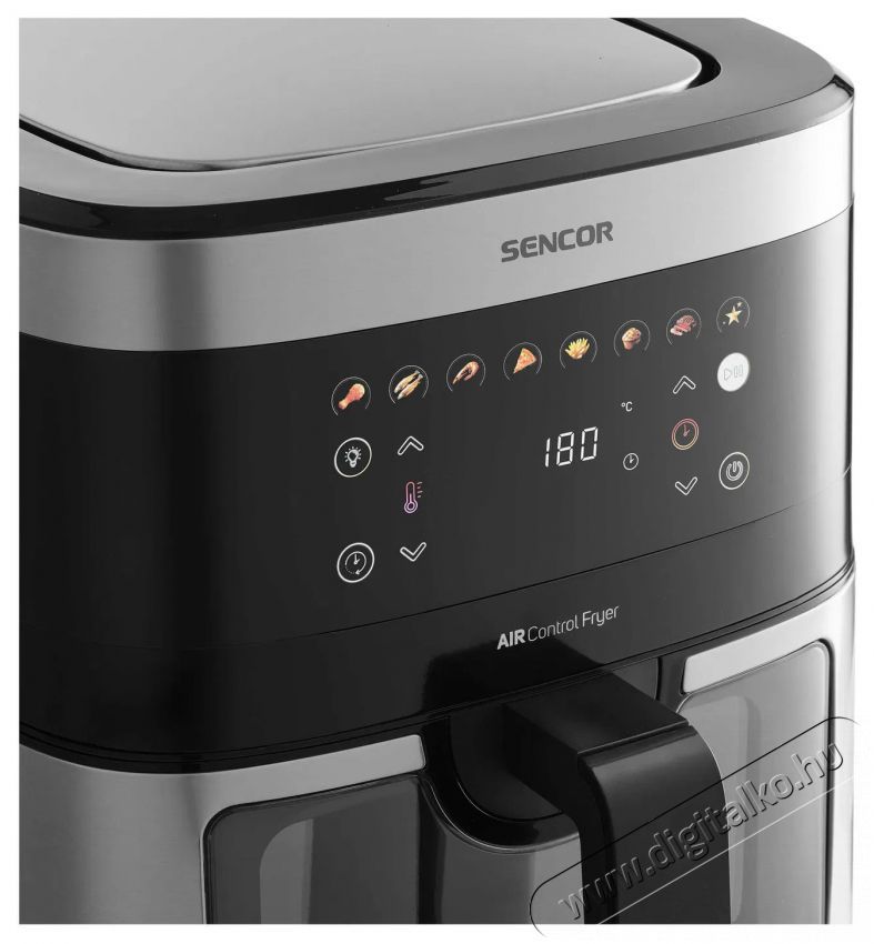 Sencor SFR 9000SS Forr&oacute;levegős fritőz Konyhai term&eacute;kek - Konyhai kisg&eacute;p (s&uuml;t&eacute;s / főz&eacute;s / hűt&eacute;s / &eacute;telk&eacute;sz&iacute;t&eacute;s) - L&eacute;gkever&eacute;ses főzőg&eacute;p / elektromos kukta / multifunkci&oacute;s s&uuml;tő - 526736