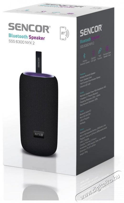 Sencor SSS 6300 NYX 2 Audio-Video / Hifi / Multim&eacute;dia - Hordozhat&oacute;, vezet&eacute;k n&eacute;lk&uuml;li / bluetooth hangsug&aacute;rz&oacute; - Hordozhat&oacute;, vezet&eacute;k n&eacute;lk&uuml;li / bluetooth hangsug&aacute;rz&oacute; - 521432