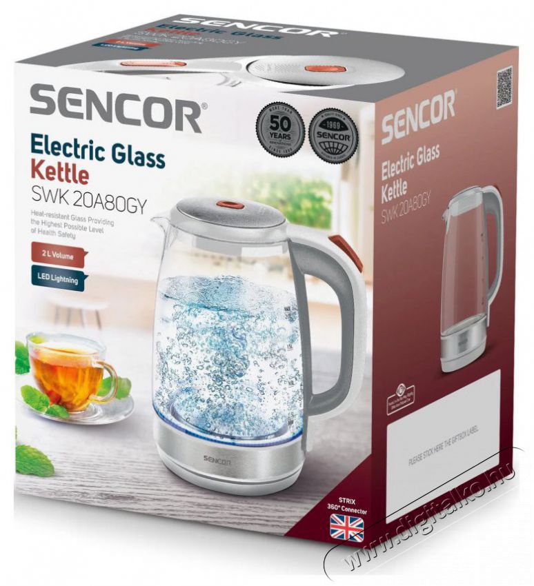 Sencor SWK 20A80GY Konyhai term&eacute;kek - V&iacute;zforral&oacute; / teafőző - 513195