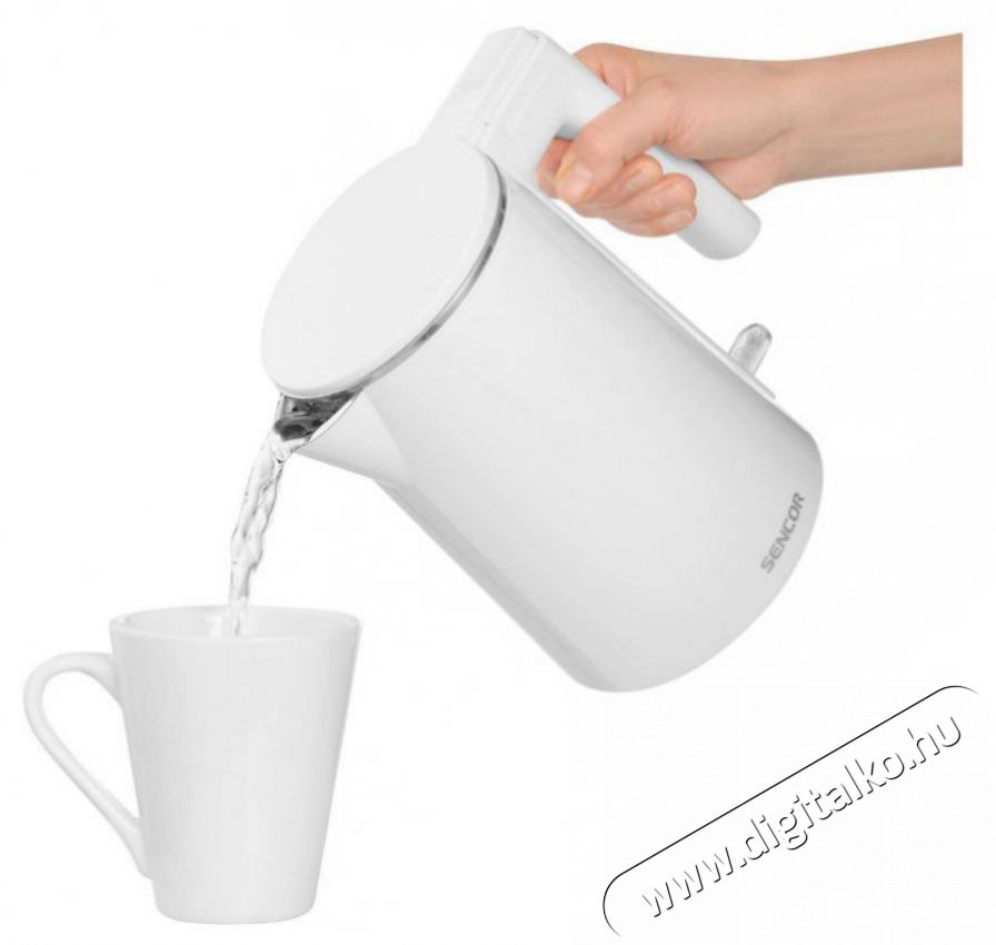 Sencor SWK 0155WH 1,0L-es feh&eacute;r v&iacute;zforral&oacute; Konyhai term&eacute;kek - V&iacute;zforral&oacute; / teafőző - 502160