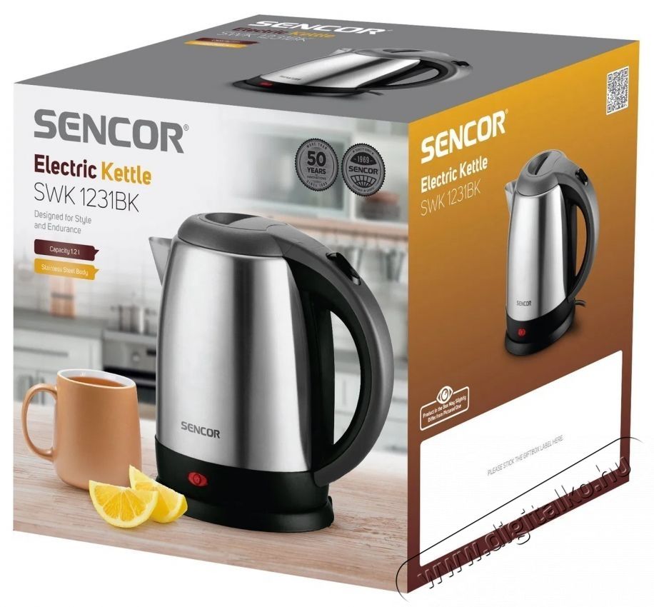 Sencor SWK 1231BK ELECTRIC KETTLE  Konyhai term&eacute;kek - V&iacute;zforral&oacute; / teafőző - 495673