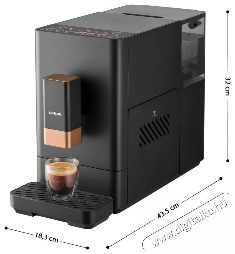 Sencor SES 6100BK Automata k&aacute;v&eacute;főző Konyhai term&eacute;kek - K&aacute;v&eacute;főző / k&aacute;v&eacute;&ouml;rlő / kieg&eacute;sz&iacute;tő - Automata k&aacute;v&eacute;főző - 531566