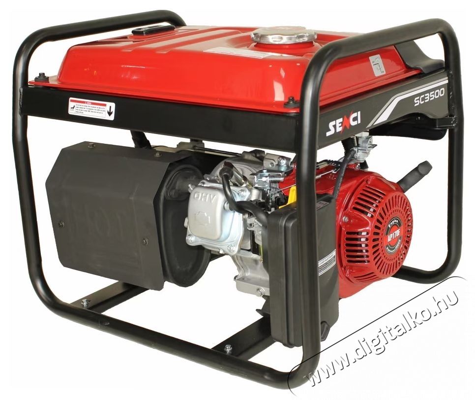 SENCI Elektromos &aacute;ramgener&aacute;tor, SC-3500 LITE, 7 LE, 3100 W, 208 CC, 230 V, fesz&uuml;lts&eacute;gstabiliz&aacute;tor (AVR), k&ouml;t&eacute;lind&iacute;t&aacute;s, 15 l benzin, 13,5 &oacute;ra maxim&aacute;lis auton&oacute;mia H&aacute;ztart&aacute;s / Otthon / K&uuml;lt&eacute;r - Szersz&aacute;m - &Aacute;ramfejlesztő - 537288