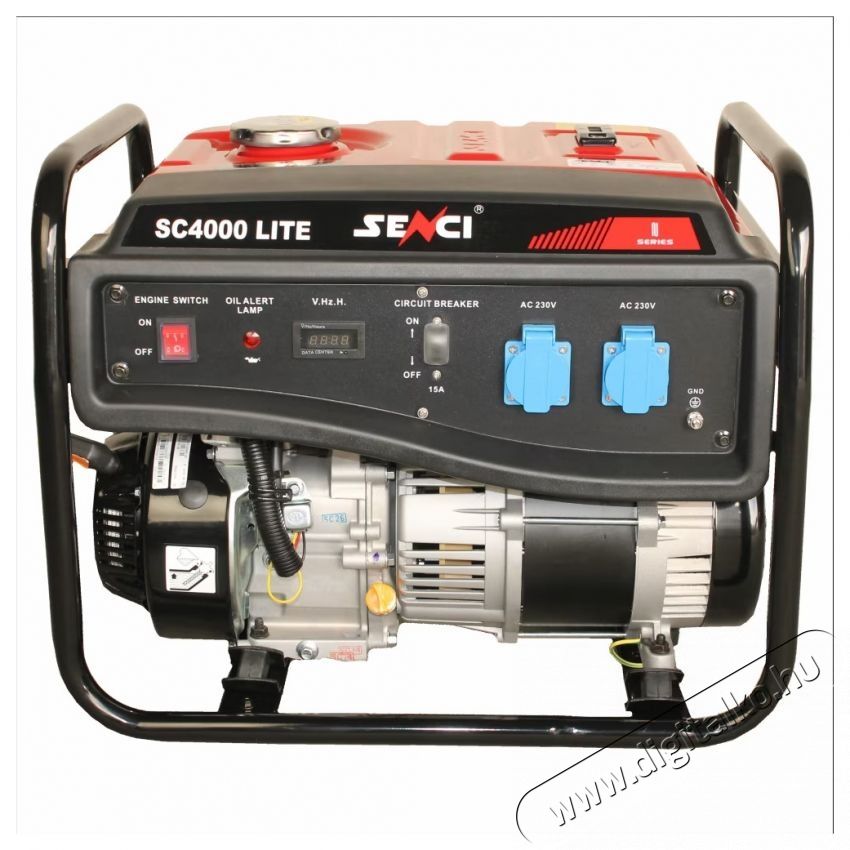 SENCI LITE Benzines &aacute;ramfejlesztő, 7.5 LE, 223 cm3, 3300 W, 230 V, AVR, ber&aacute;nt&oacute;s ind&iacute;t&oacute;rendszer, 15 l, 13.5 h &uuml;zemidő H&aacute;ztart&aacute;s / Otthon / K&uuml;lt&eacute;r - Szersz&aacute;m - &Aacute;ramfejlesztő - 537287