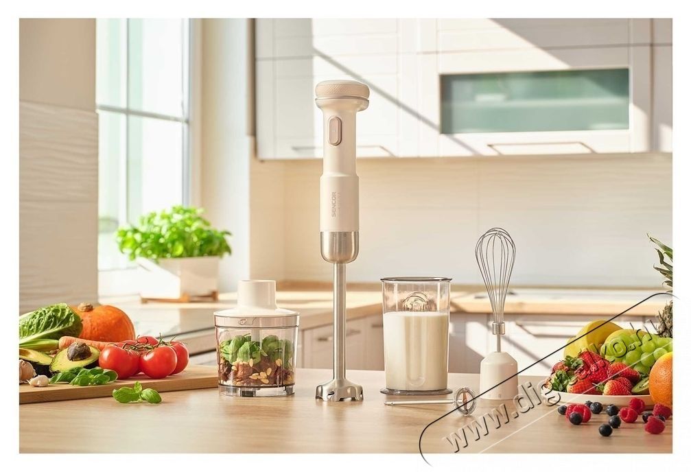 Sencor SHB 9130WH feh&eacute;r akkumul&aacute;toros botmixer szett Konyhai term&eacute;kek - Konyhai kisg&eacute;p (elők&eacute;sz&iacute;t&eacute;s / feldolgoz&aacute;s) - Botmixer - 539006
