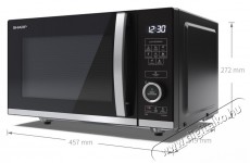 SHARP YC-QS204AEB mikrohull&aacute;m&uacute; s&uuml;tő Konyhai term&eacute;kek - Mikrohull&aacute;m&uacute; s&uuml;tő - Mikrohull&aacute;m&uacute; s&uuml;tő (szabadon&aacute;ll&oacute;) - 380744
