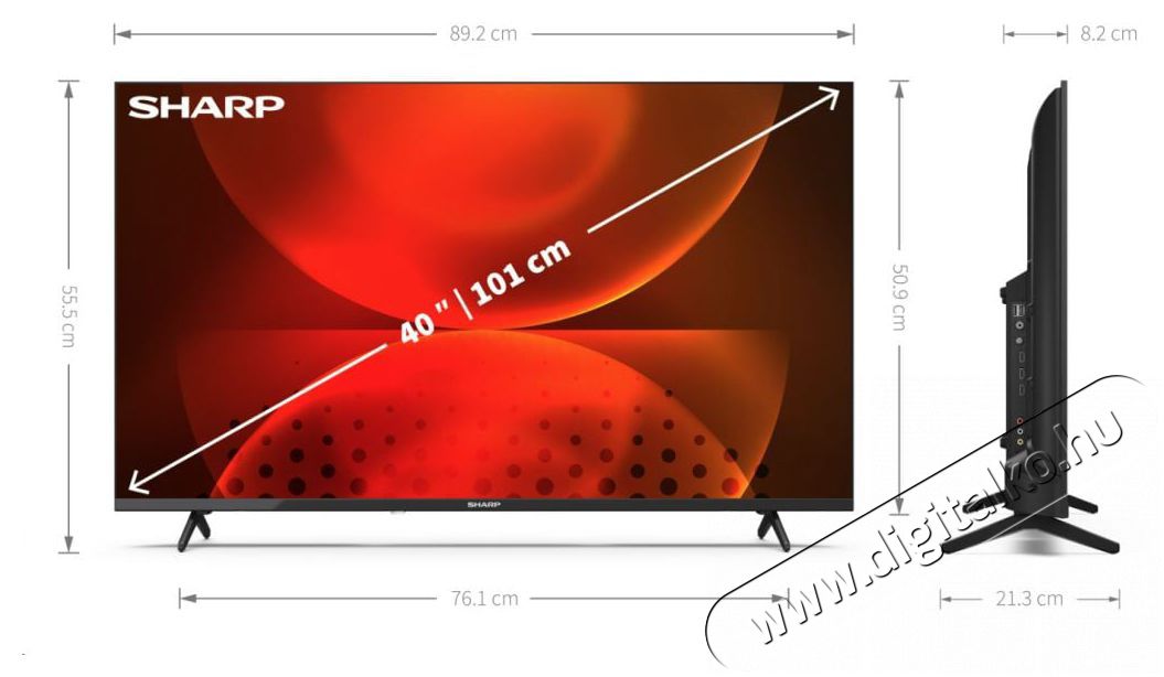 SHARP 40FH2EA 40 FULL HD Android LED TV Telev&iacute;zi&oacute;k - LED telev&iacute;zi&oacute; - 1080p Full HD felbont&aacute;s&uacute; - 476071