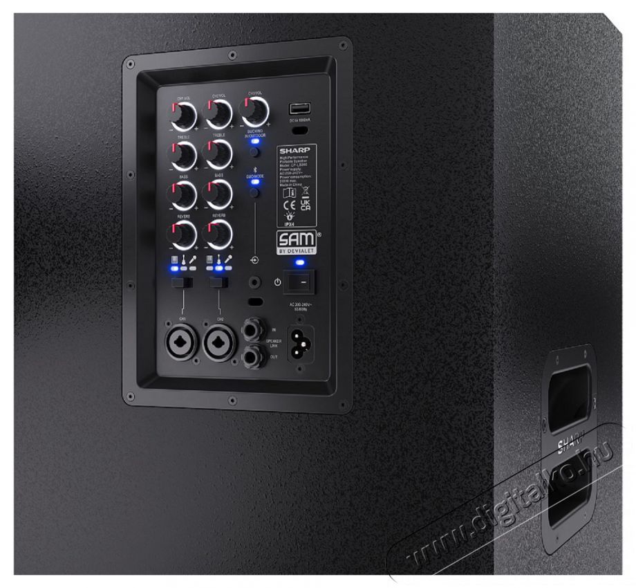 SHARP CP-LS200 SUMOBOX PRO nagy teljes&iacute;tm&eacute;nyű hordozhat&oacute; hangsz&oacute;r&oacute; Audio-Video / Hifi / Multim&eacute;dia - Hangfal - Hangfalszett - H&aacute;l&oacute;zatr&oacute;l műk&ouml;dő vezet&eacute;k n&eacute;lk&uuml;li hangsug&aacute;rz&oacute; - 493203