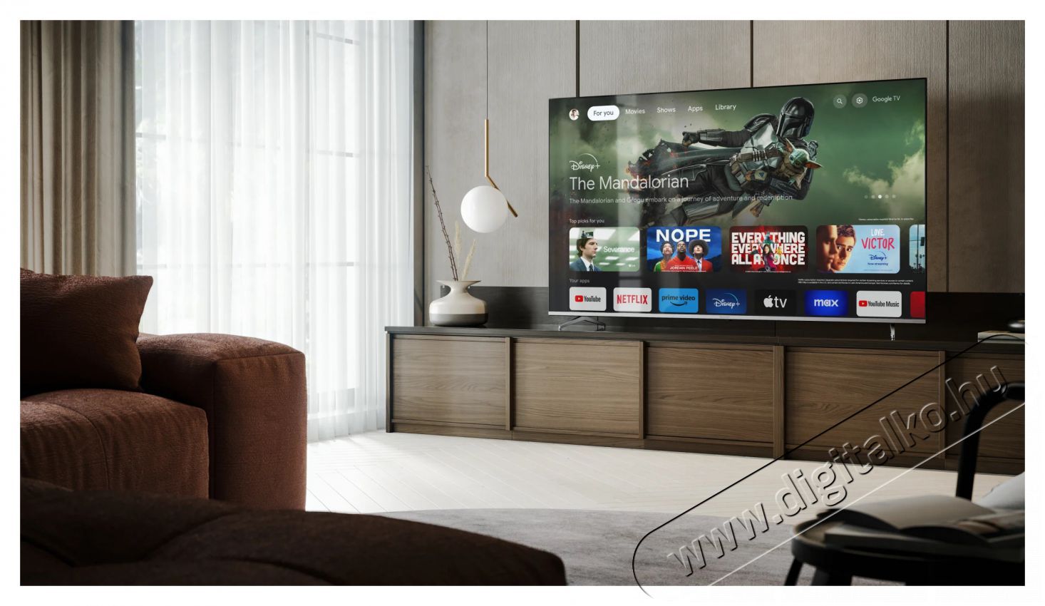 SHARP 70GP6260E 177cm-es 4K UHD QLED Sharp Google TV Harman Kardon hangsz&oacute;r&oacute;kkal Telev&iacute;zi&oacute;k - LED telev&iacute;zi&oacute; - UHD 4K felbont&aacute;s&uacute; - 493936