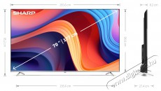 SHARP 70GP6260E 177cm-es 4K UHD QLED Sharp Google TV Harman Kardon hangsz&oacute;r&oacute;kkal Telev&iacute;zi&oacute;k - LED telev&iacute;zi&oacute; - UHD 4K felbont&aacute;s&uacute; - 493936